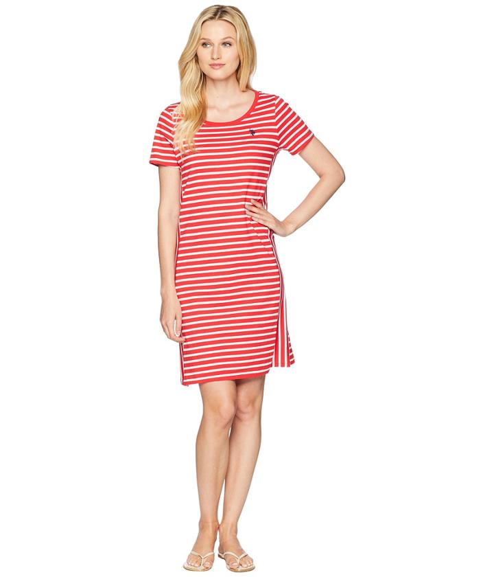 U.s. Polo Assn. Mixed Stripe Tee Dress (lollipop) Women's Dress