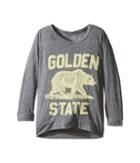 The Original Retro Brand Kids Golden State Tri-blend Pullover (big Kids) (streaky Grey) Girl's Clothing
