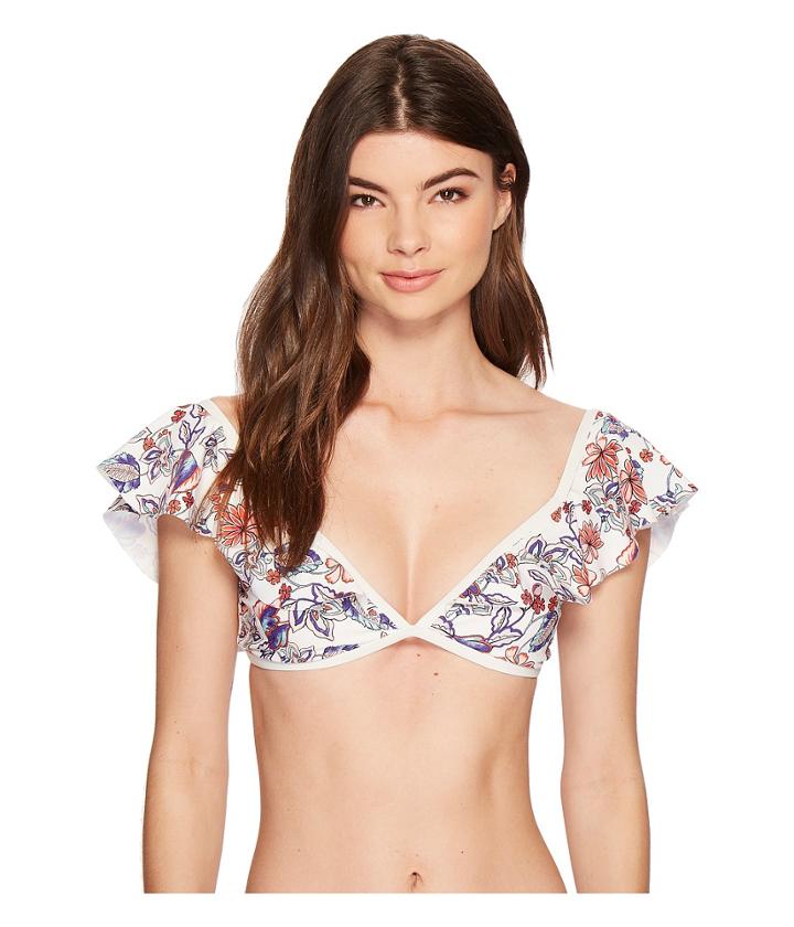 Ella Moss Folktale Floral Off Shoulder Bikini Top (spice) Women's Swimwear