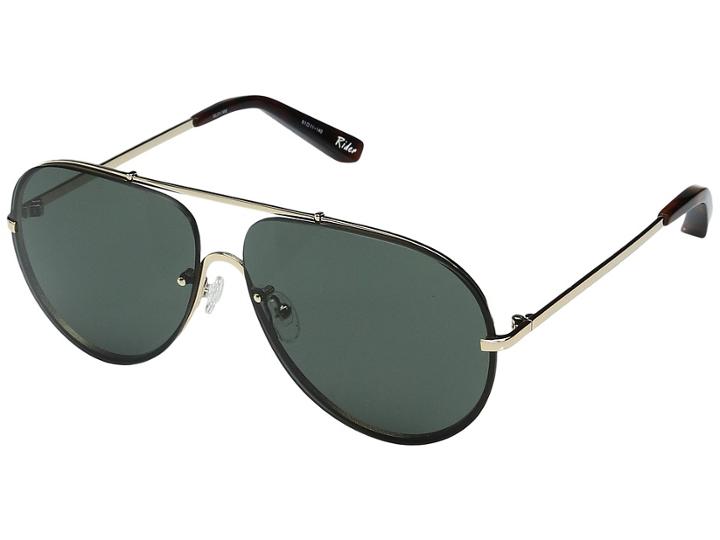 Elizabeth And James Rider (light Gold/green Mono Lens) Fashion Sunglasses