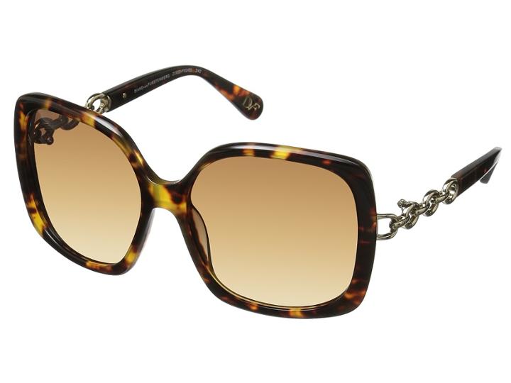 Diane Von Furstenberg Zoe (safari Tortoise) Fashion Sunglasses