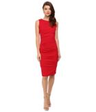 Nicole Miller Lauren Ponte Dress (lipstick Red) Women's Dress