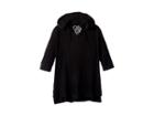 Chaser Kids Super Soft Love Knit Split Side 3/4 Sleeve Pullover Hoodie (little Kids/big Kids) (true Black) Girl's Sweatshirt