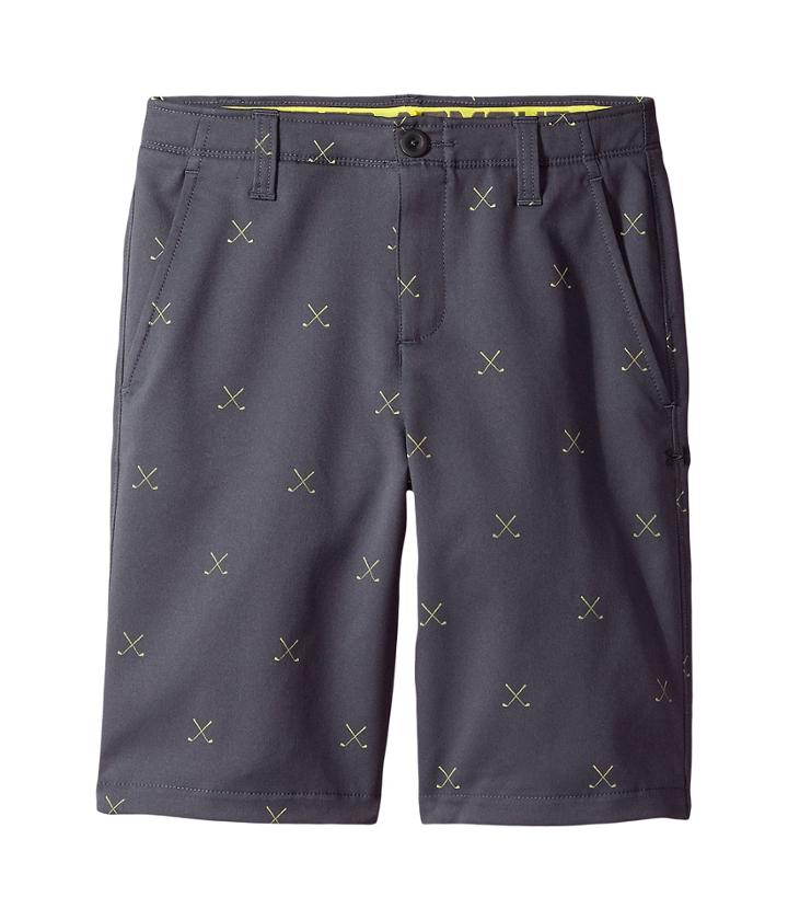 Under Armour Kids Match Play Printed Shorts (little Kids/big Kids) (rhino Gray/sulfur/rhino Gray) Boy's Shorts