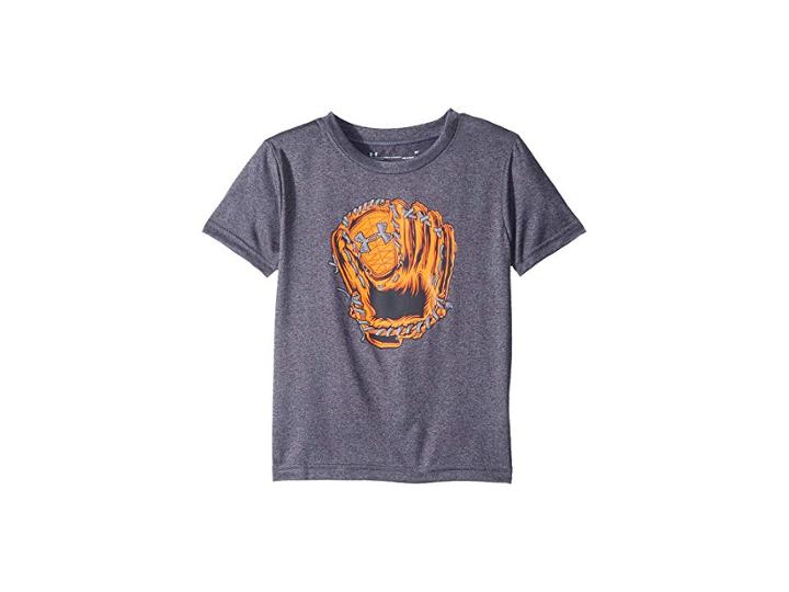 Under Armour Kids Ua Catcher Short Sleeve Tee (toddler) (carbon Heather) Boy's T Shirt