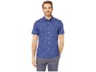 Perry Ellis Regular Fit Chevron Digital Print Shirt (regal Blue) Men's Clothing