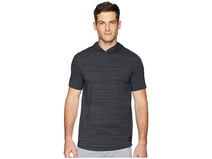 Under Armour Sportstyle Short Sleeve Hoodie (black/black) Men's Sweatshirt