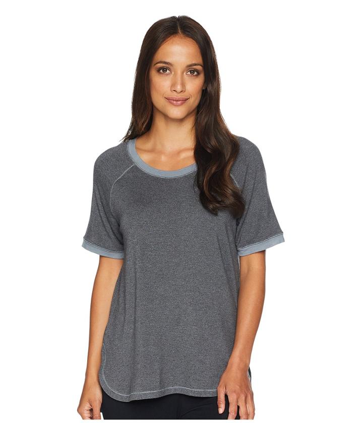 Felina Jamie Marl Terry Scoop Neck Raglan Sleeve Top (trade Winds) Women's Pajama
