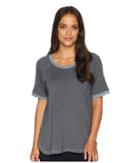 Felina Jamie Marl Terry Scoop Neck Raglan Sleeve Top (trade Winds) Women's Pajama