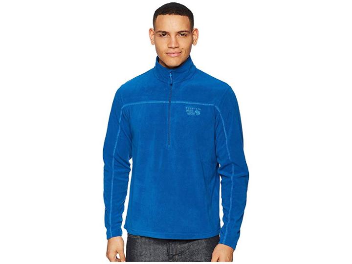 Mountain Hardwear Microchilltm Lite Zip T (nightfall Blue) Men's Long Sleeve Pullover