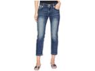 Miss Me Mid-rise Capri Jeans In Medium Blue (medium Blue) Women's Jeans
