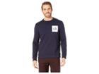 Calvin Klein The Soft Touch Fleece Long Sleeve Crew Neck Printed Version (sky Captain) Men's Clothing