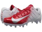 Nike Vapor Varsity 3 Td (white/metallic Silver/university Red) Men's Cleated Shoes