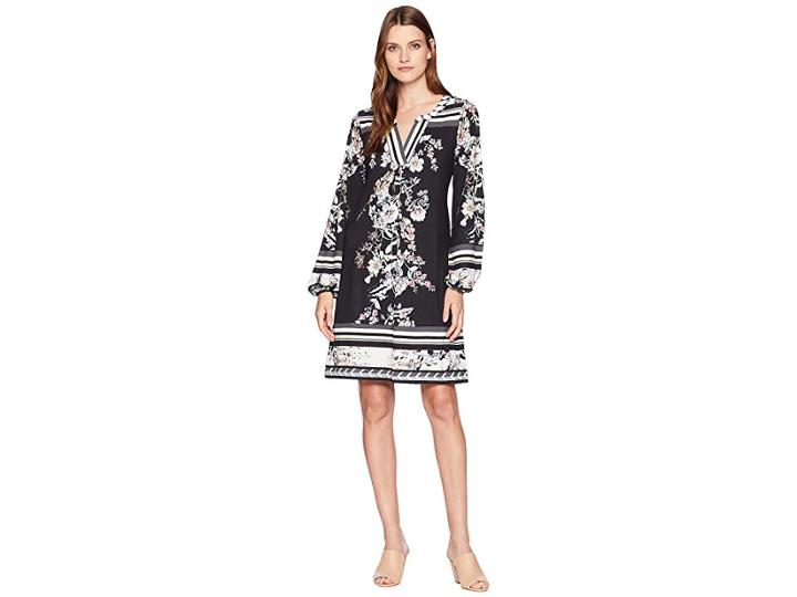 Hale Bob Chart Topper Matt Microfiber Jersey Emmabeth Dress (black) Women's Dress