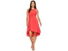 Adrianna Papell Petite Matte Jersey Fit And Flare (geranium) Women's Dress