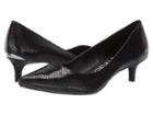 Calvin Klein Gabrianna Pump (black Snake Print) Women's 1-2 Inch Heel Shoes