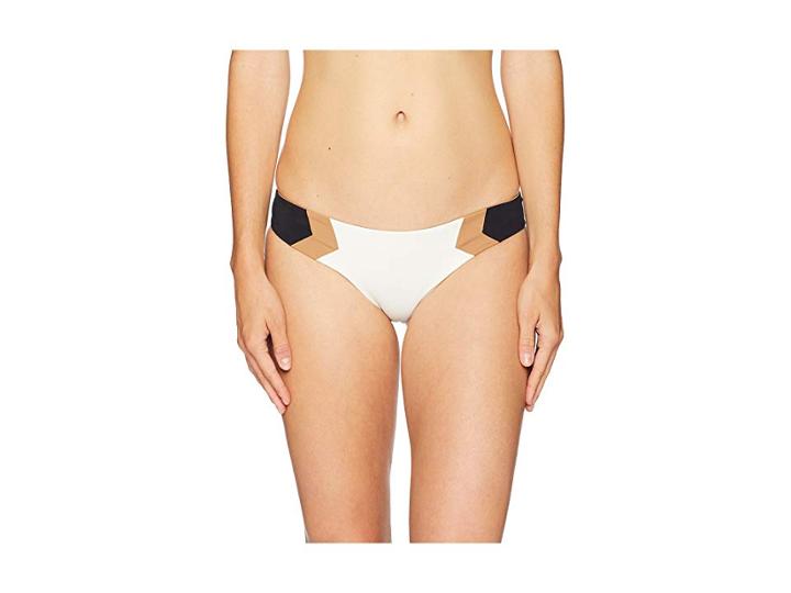 L*space Color Block Barracuda Classic Bottom (cream/black/camel) Women's Swimwear
