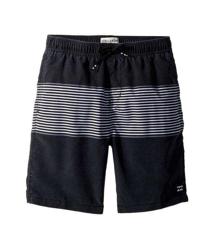 Billabong Kids Tribong Layback Boardshorts (big Kids) (black) Boy's Swimwear