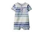 Splendid Littles Reverse Stripe Print One-piece (infant) (white) Boy's Jumpsuit & Rompers One Piece