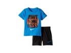 Nike Kids Awesomeness Short Sleeve T-shirt And Shorts Set (toddler) (black) Boy's Active Sets