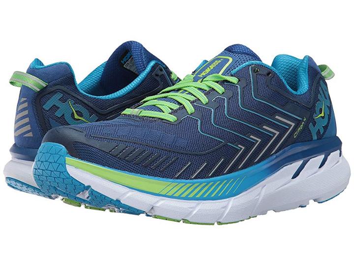Hoka One One Clifton 4 (true Blue/jasmine Green) Men's Running Shoes
