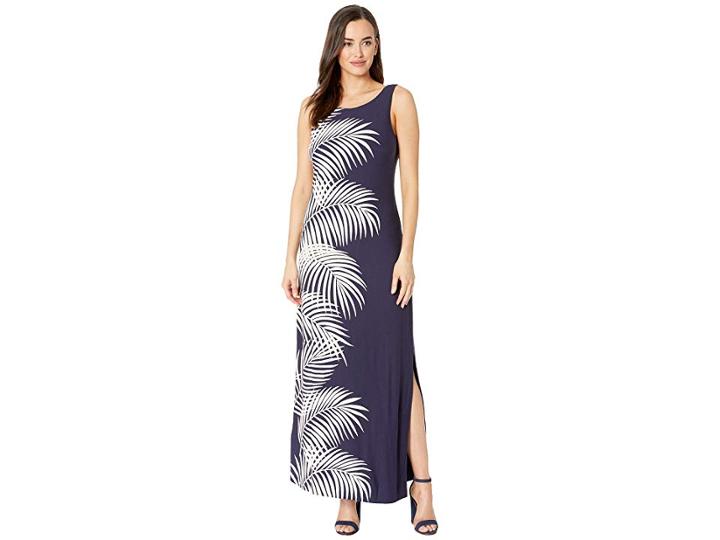 Tommy Bahama Gentlemen Prefer Fronds Maxi Dress (ocean Deep) Women's Dress