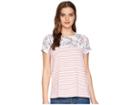 Joules Suzy Jersey/woven Mix T-shirt (white Indienne Floral) Women's T Shirt