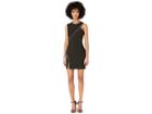 Versace Collection Woven Candy Stretch Dress With Crystal Seam Detail (black) Women's Dress