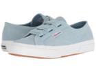 Superga 2750 Suew Biglace (light Blue) Women's Lace Up Casual Shoes