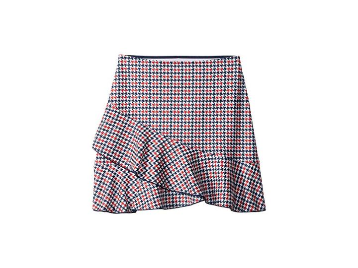 Tommy Hilfiger Kids Houndstooth Skirt (big Kids) (flag Blue) Girl's Skirt