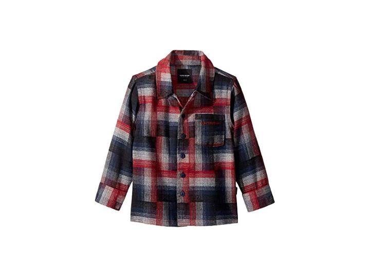 Superism Brody Button Up Long Sleeve Flannel Shirt (toddler/little Kids/big Kids) (red) Boy's Clothing