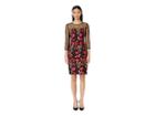 Alexia Admor Embroidered Sheath Dress W/ Illusion Sleeves (black) Women's Dress