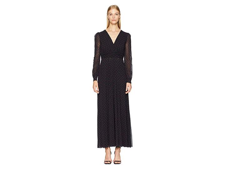 Fuzzi Polka Dot Gown (vino) Women's Dress