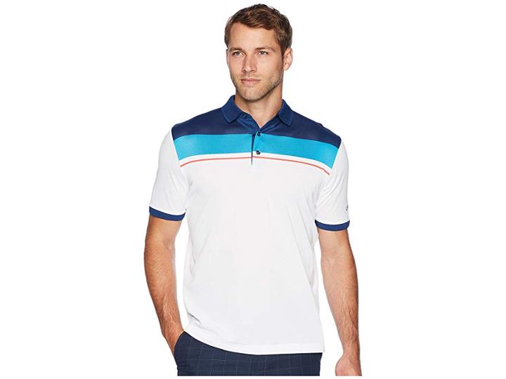 Callaway Texture Block Polo (estate Blue) Men's Short Sleeve Pullover