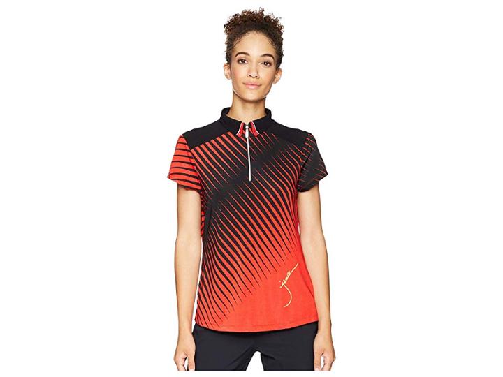 Jamie Sadock Prizm Short Sleeve Top (joy Ride Red) Women's Clothing