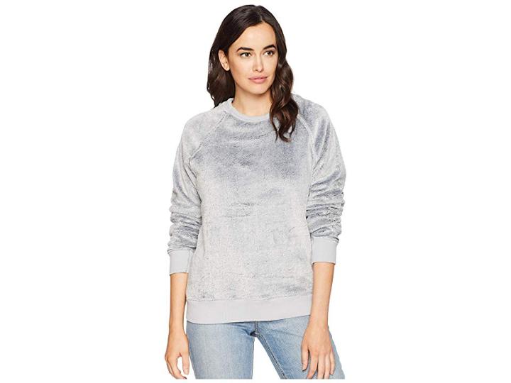 Dylan By True Grit Sparrow Softest Fleece Fur Raglan Sweatshirt (sparrow Blue) Women's Sweatshirt