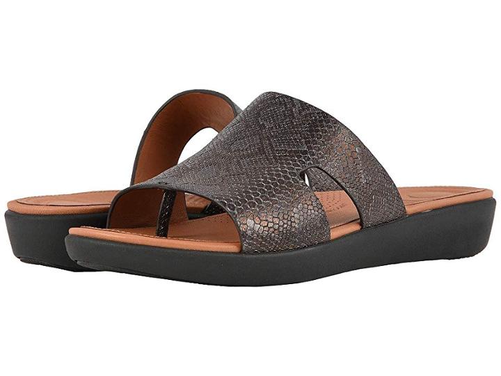 Fitflop H Bar Python Print (black) Women's  Shoes