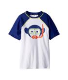 Appaman Kids Appaman Monkey Snokle Print Rashgaurd (toddler/little Kids/big Kids) (clematis Blue) Boy's Swimwear