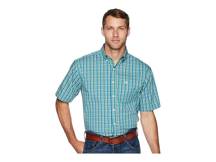 Cinch Athletic Plaid Short Sleeve (multicolored) Men's Short Sleeve Button Up