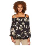Eci Off-the-shoulder Strap Top (black/blush) Women's Clothing