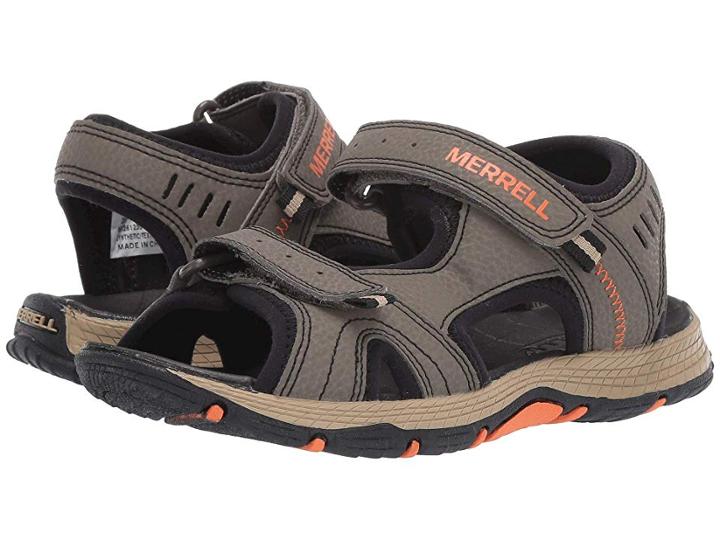Merrell Kids Panther Sandal (toddler/little Kid/big Kid) (gunsmoke/orange) Boys Shoes