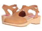 Swedish Hasbeens T-strap Debutant (nature) Women's Wedge Shoes