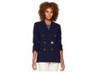 Lauren Ralph Lauren Stretch Wool Blazer (rl Navy) Women's Jacket