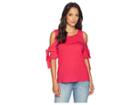 Cece Double Tie Sleeve Knit Top (viva Pink) Women's Clothing