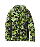 The North Face Kids Glacier Full Zip Hoodie (little Kids/big Kids) (safety Green Pixel Print (prior Season)) Boy's Sweatshirt