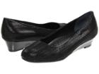 Trotters Lauren (black Suede Patent Leather) Women's Wedge Shoes