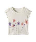 Peek Flower Tee (infant) (ivory) Girl's T Shirt