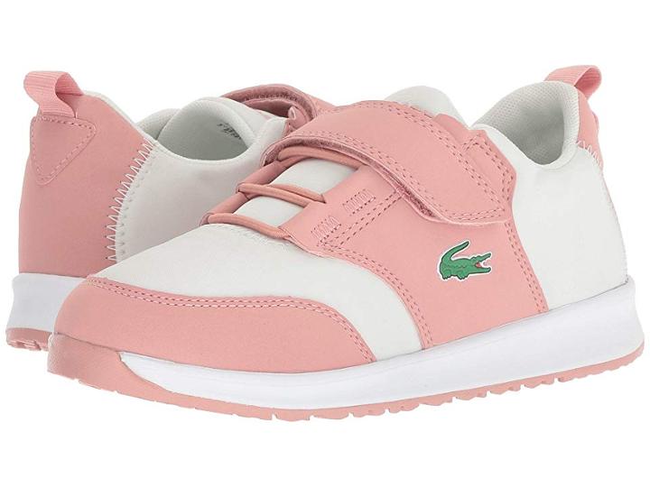 Lacoste Kids L.ight 318 (little Kid) (pink/off-white) Kid's Shoes
