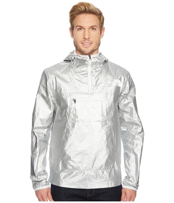 The North Face Crew Run Wind Anorak (shiny Silver Metallic) Men's Coat
