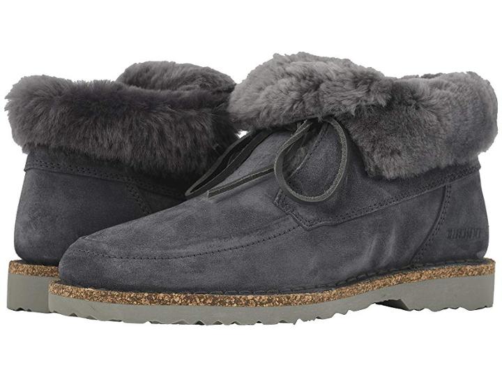 Birkenstock Bakki (graphite/graphite Suede/shearling) Women's  Shoes